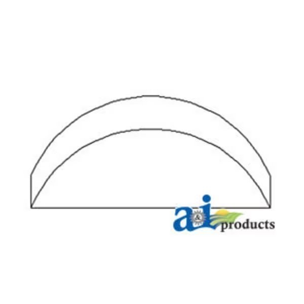 Woodruff Key, 5/32 x 5/8 in Key Size, 1/5 in H, A & I Products, Mfr#: A-WK10